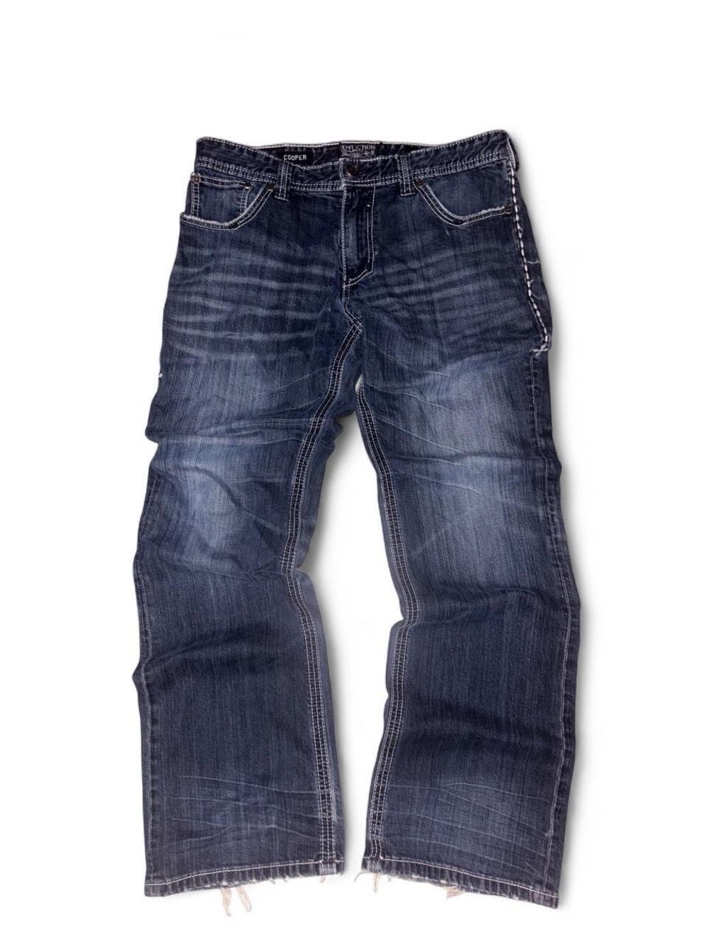 Men's Dark Blue Washed Jeans